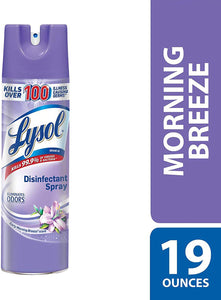 Lysol Sanitizing Spray, Early Morning Breeze, 19 Ounce (Pack of 4) by Lysol