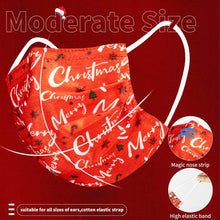 Load image into Gallery viewer, 50 Pack 3-Ply Disposable Christmas Face Masks with Assorted Designs

