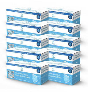 500pcs Litepak Premium Disposable Face Mask Earloop 3-Ply (10 Boxes of 50 Masks)
