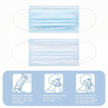 Load image into Gallery viewer, Litepak Disposable Face Masks Disposable - 1,000 PCS - for Home &amp; Office - Breathable &amp; Comfortable Filter, Blue
