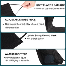 Load image into Gallery viewer, 2000pcs Individually Wrapped 3-Ply Disposable Face Mask Black Premium Comfort
