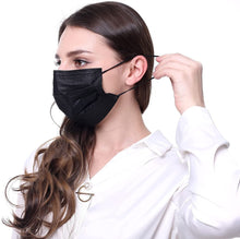 Load image into Gallery viewer, 2000pcs Individually Wrapped 3-Ply Disposable Face Mask Black Premium Comfort
