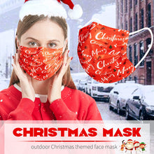 Load image into Gallery viewer, 50 Pack 3-Ply Disposable Christmas Face Masks with Assorted Designs
