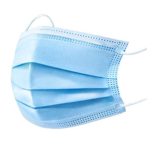 60,000pcs Blue 3-Ply Disposable Face Mask w/ Earloop & Adjustable Nose Piece