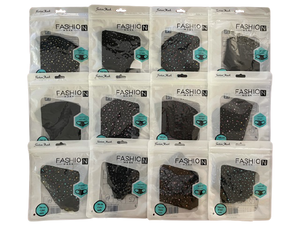Rhinestone Face Mask Soft Double Layer Reusable Washable Assorted Bling