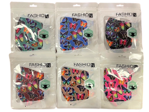 Butterfly Face Mask Soft Double Layer Fabric Reusable Washable Assorted