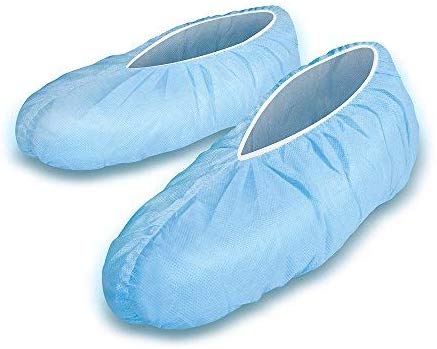 Disposable Shoe Covers Non-Skid Water Resistant Premium Thick Durable Blue (100 Pairs)