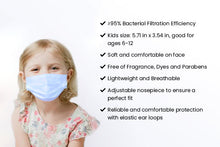 Load image into Gallery viewer, 1200pcs Kids Blue 3-Ply Disposable Face Masks Respirator Bulk 30pcs x 40
