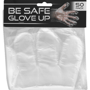Be Safe Glove Up Disposable Transparent Gloves Food Handling Safe 50 Pack