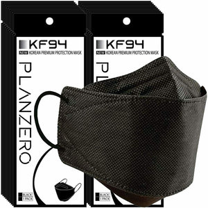 20pcs Black KF94 Premium Disposable Face Mask Individually Wrapped