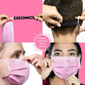 140pcs Pink Disposable Face Mask 3Ply SOFT Individually Wrapped